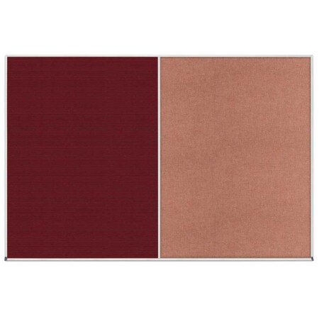 United Visual Products Enclosed Corkboard, 1 Door, 24"x36", 4" Fra UV3408-SATIN-ULTMAR